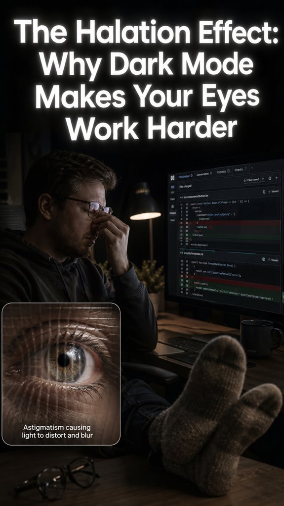 dark mode strains eyes