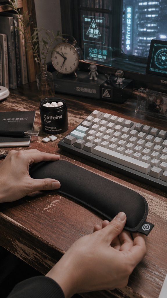 ergonomic moisture wicking wrist supports