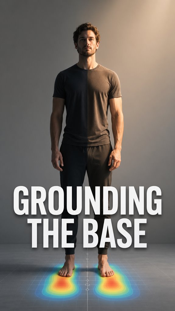 foot placement supports spine