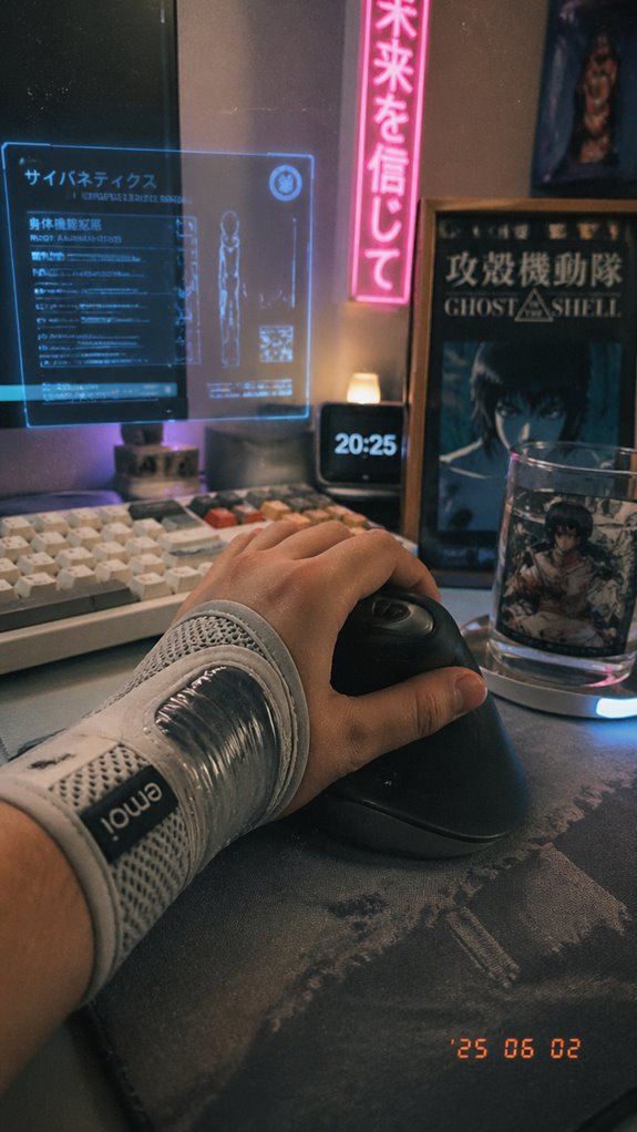wrist support enhances ergonomic stability