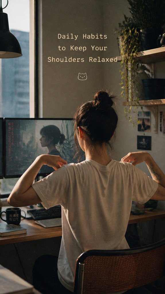 maintain relaxed shoulder posture regularly