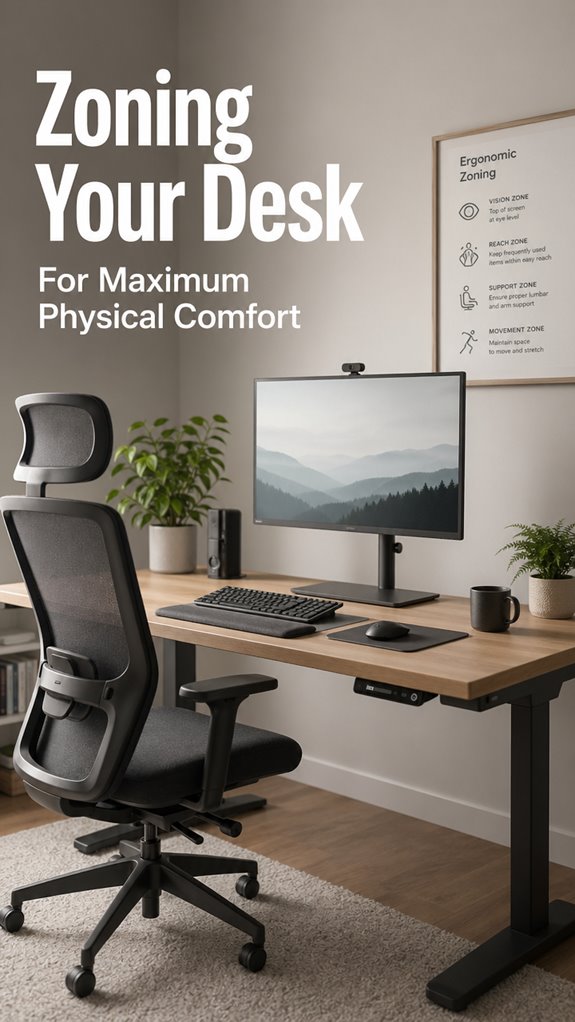 optimized ergonomic workspace layout