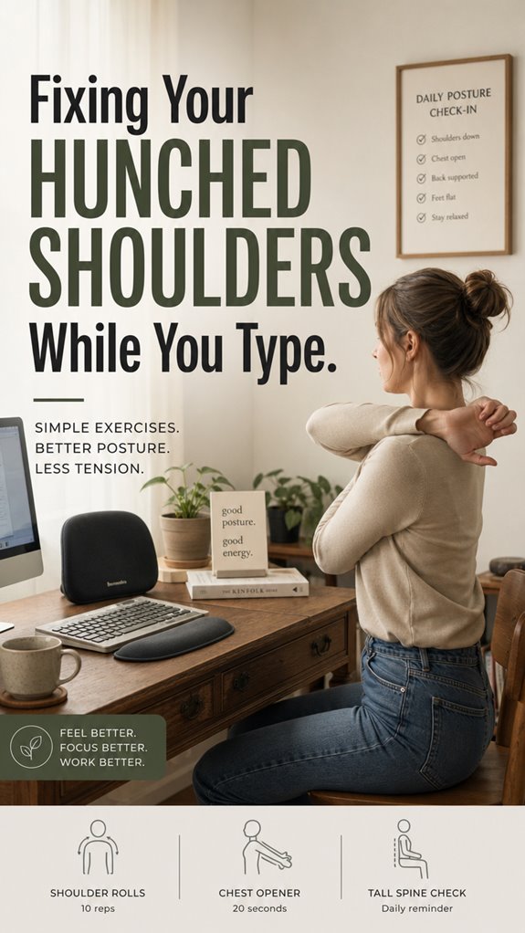 posture correction for typing